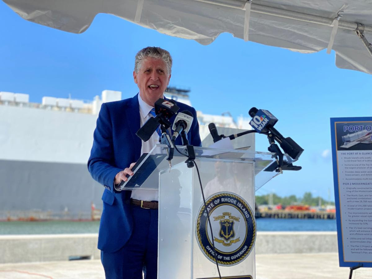 Governor McKee cuts ribbon on modernized Pier 2 at Quonset's Port of ...