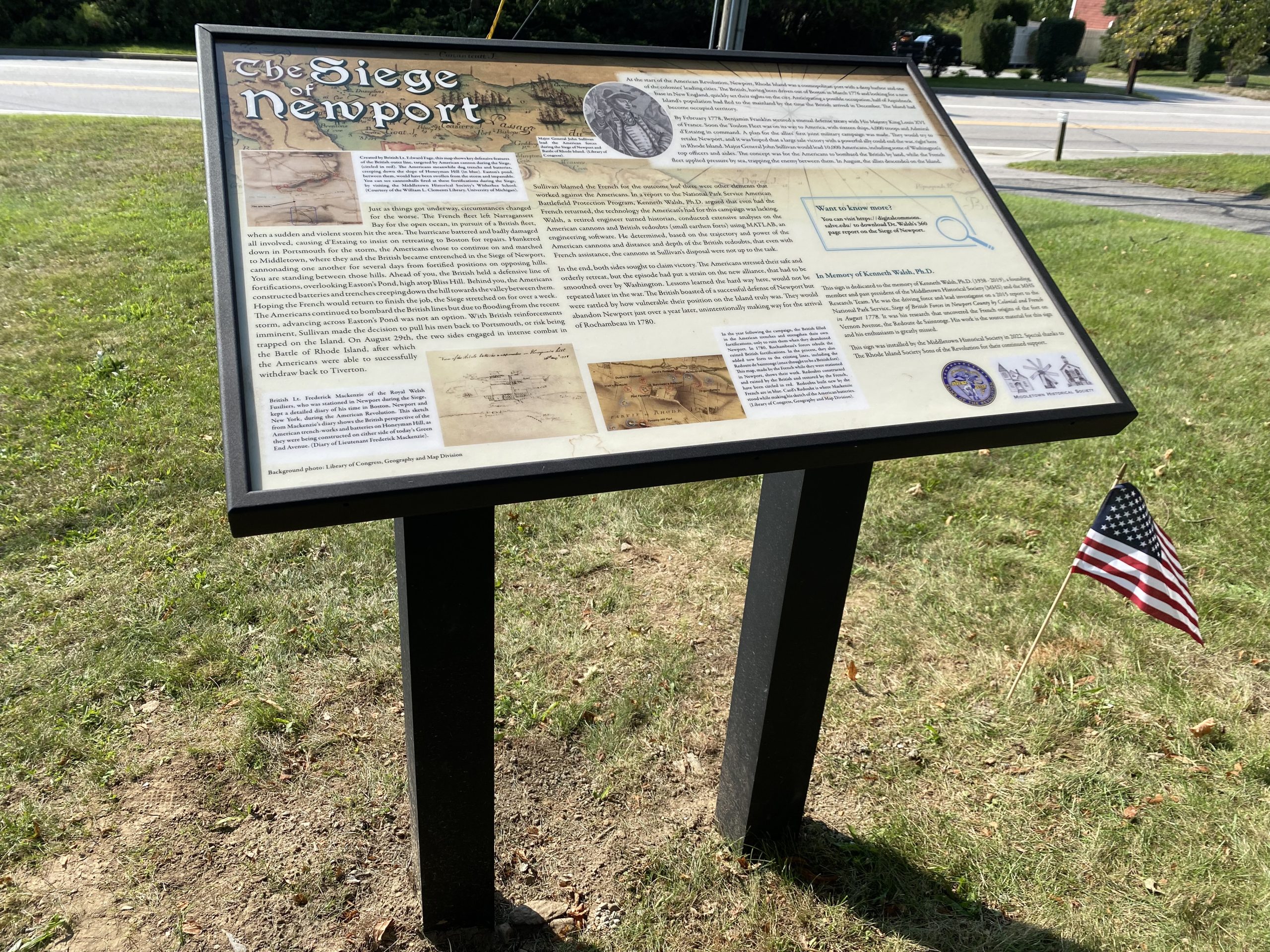 Battle of Rhode Island Middletown Historical Society unveils sign on