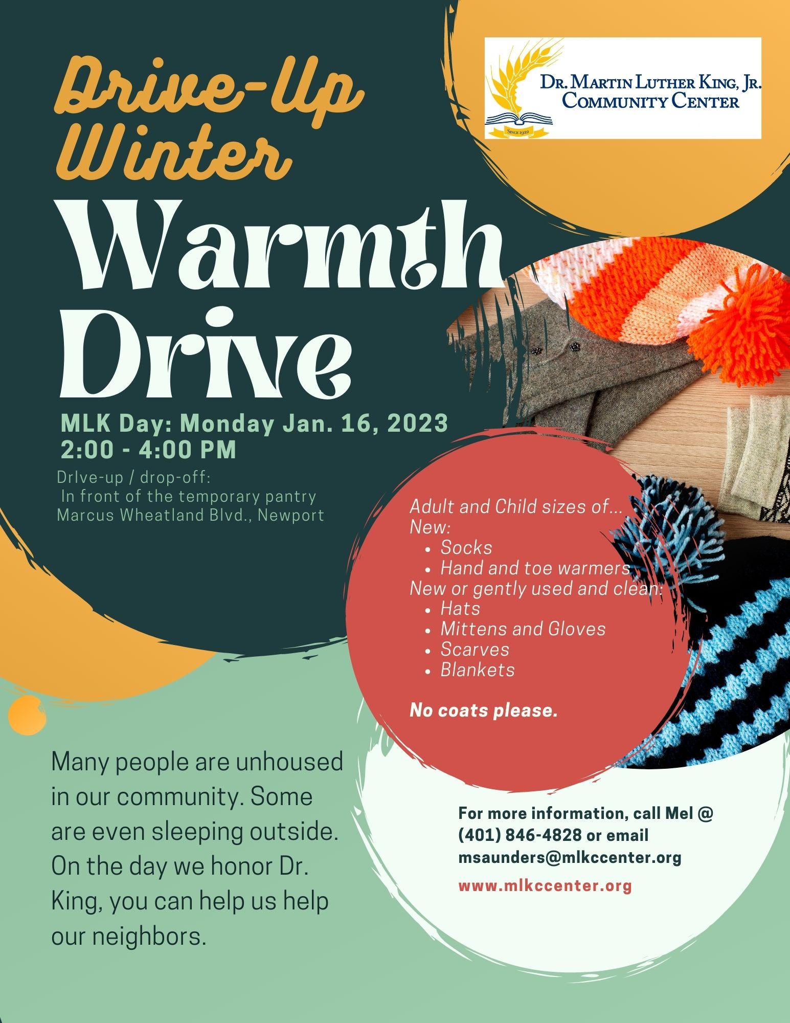 Honoring Dr. King’s Legacy: MLK Center to host Winter Warmth Drive – What’s Up Newp