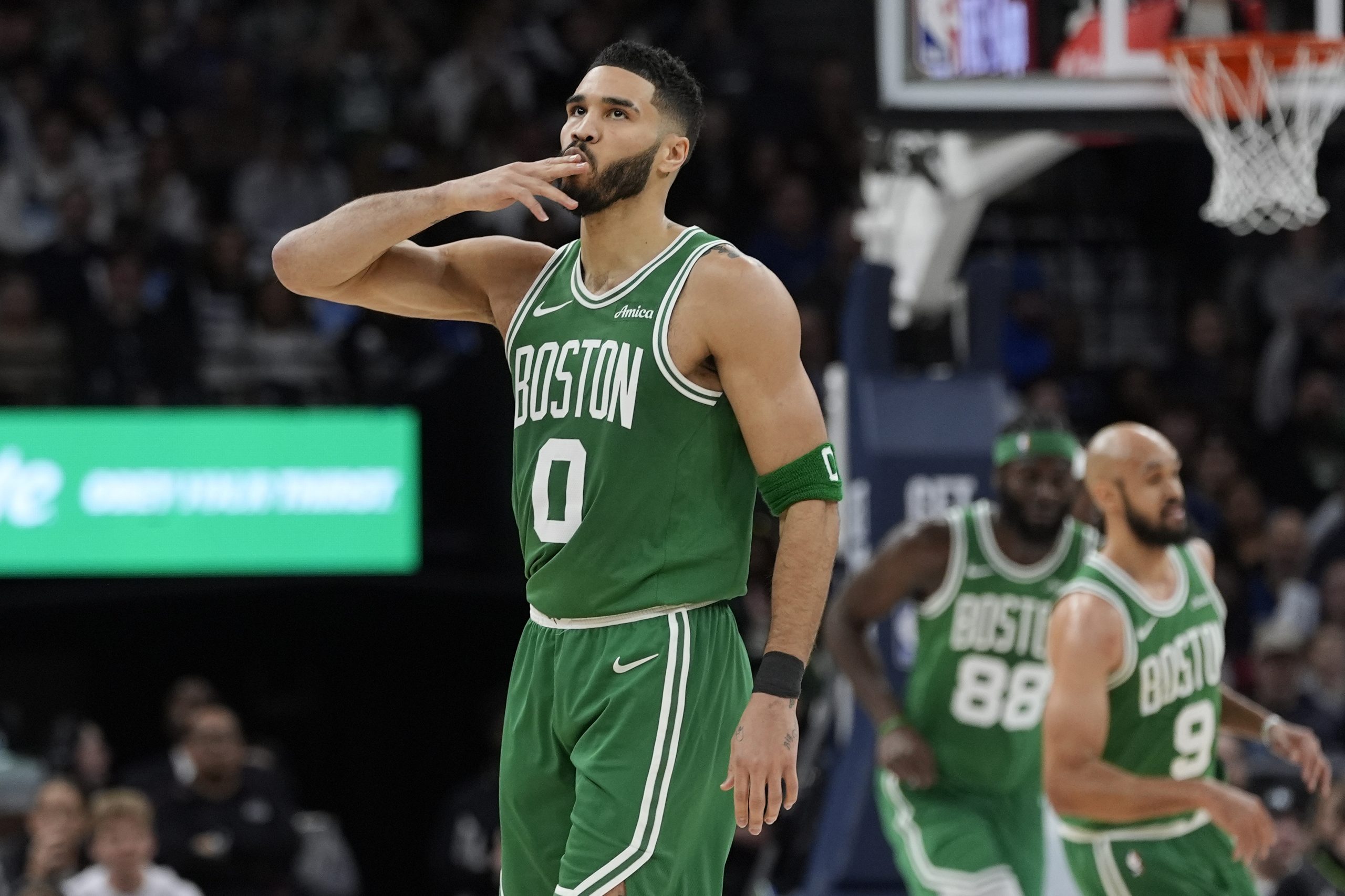Jayson Tatum's big night lifts short-handed Celtics past