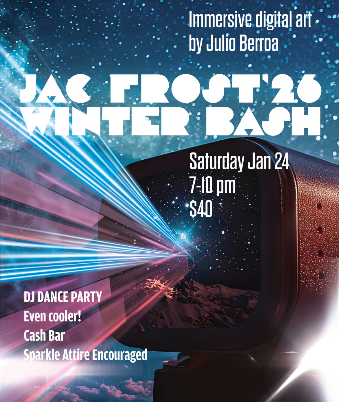 Jamestown Arts Center to host immersive projection art experience at JAC Frost winter bash