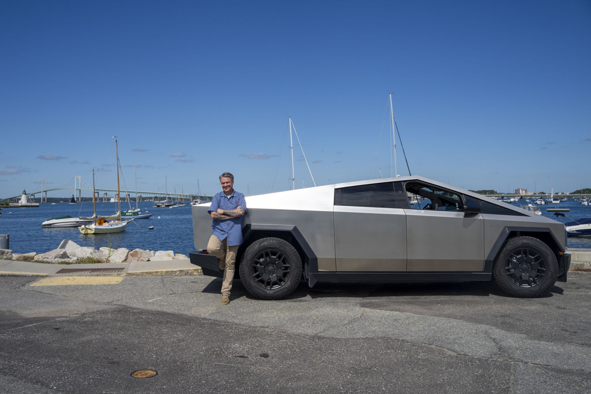 Cybertruck owners take a heavy toll on the Pell Bridge. And pay one too.